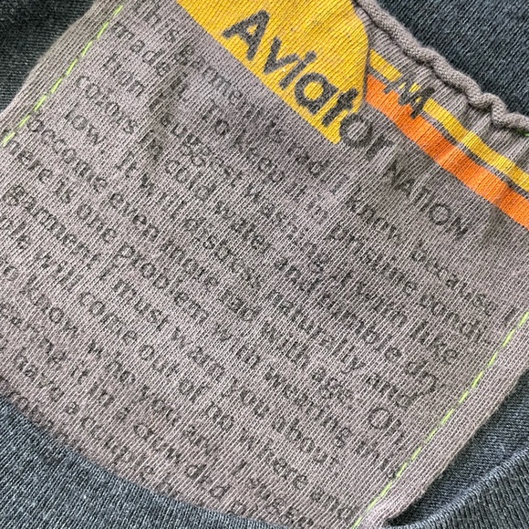 ⚡️AVIATOR NATION • BOLT TEE - Charcoal Grey - Picture 13 of 14